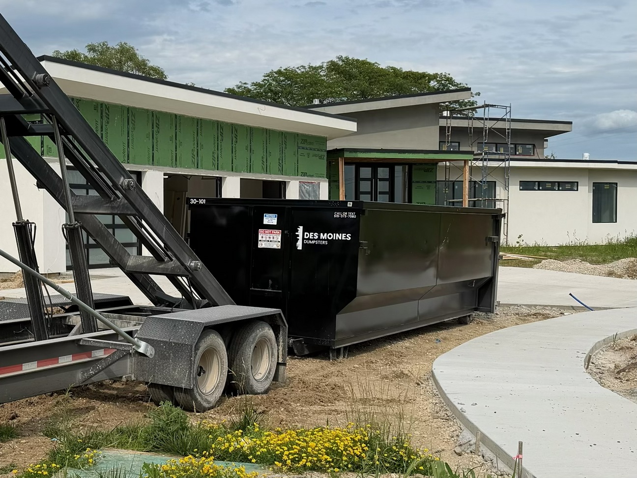 30 yard dumpster rental for an Adel Iowa construction project